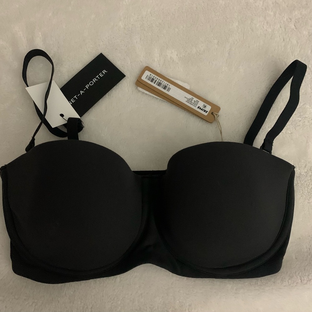 SKIMS Fits Everybody Strapless Bra W/ Removable Straps-32C-ONYX-BNWT